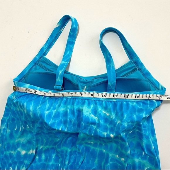 Lands' End Blouson Tummy Hiding Tankini Top Swimsuit 6D - Picture 12 of 12